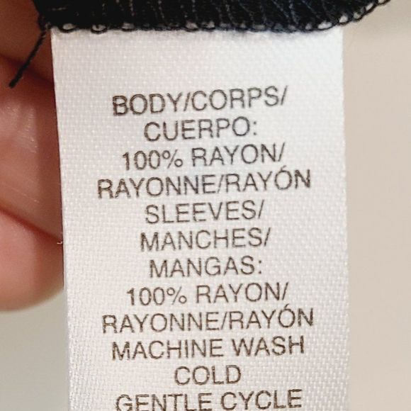 LOFT Shirt Black Long Sleeve Ruffle Trim Womens Extra Small - Picture 6 of 7